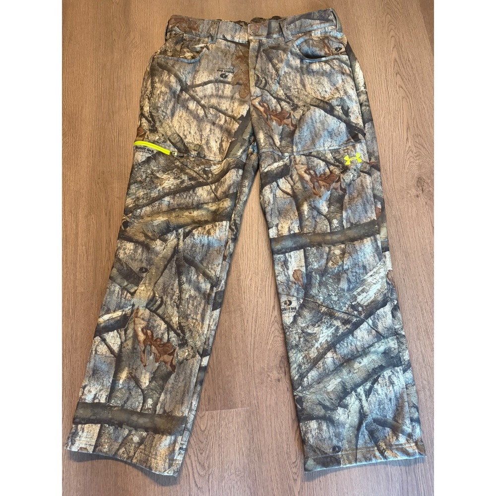 Under Armour Mossy Oak Treestand Camo Hunting Pants Mens XL Fleece Lined